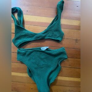 Eva High-Waist Two Piece in Forest Green